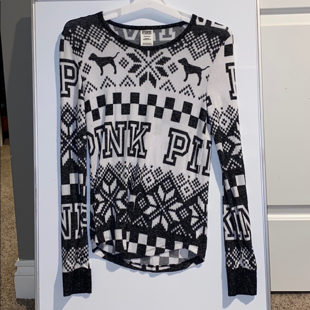 Black and white pajama long sleeve